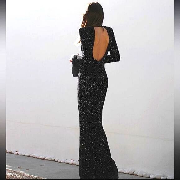 ZARA SHOULDER PAD SEQUIN DRESS - Picture 5 of 16